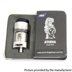 Authentic FDX Athena 25mm RTA 4ml - Sliver