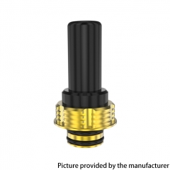 Authentic ThunderHead Creations THC Elite MTL RTA Replacement 510 Long Drip Tip With Adapter - Black Gold