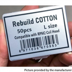 Vapjoy Rebuild Cotton 50pcs L Size for Vinci PnP / TPP / BOOST P