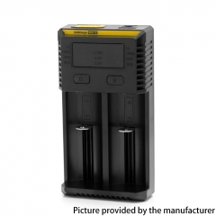 Authentic Nitecore NEW I2 Dual-Slot Li-ion Battery Charger US Plug - Black