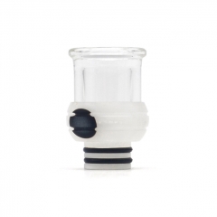 510 Drip Tip Resin + Glass Mouthpiece for RTA RDA Vape Atomizer  ( A Version ) - White