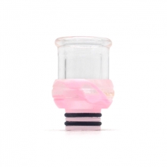 510 Drip Tip Resin + Glass Mouthpiece for RTA RDA Vape Atomizer  ( A Version ) - Pink