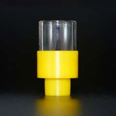 510 Drip Tip POM + Glass Mouthpiece for RTA RDA Vape Atomizer - Yellow