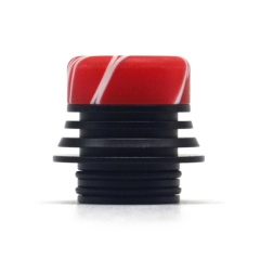 Resin 810 Drip Tip Tower Mouthpiece for RTA RDA Vape Tank - Black Red