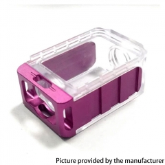 S-ProRo Style Aluminum + PC Boro Tank for SXK BB Billet AIO Box Mod Kit - Pink +Translucent