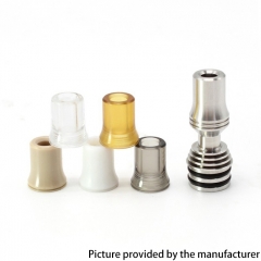 Four One Five 415 Tombo Giri Baby Style 510 Drip Tip Set 510 Connector + Mouthpieces - Silver
