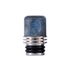 Replacement Stable Wood + SS Base 510 Drip Tip Mouthpiece for RTA RDA Vape Tank - Blue