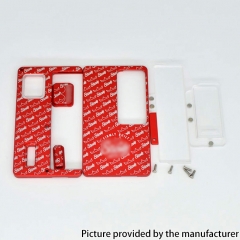 Dot-Sturdy Kit Style Aluminum Alloy Replacement Front + Back Cover Panel Plate for dotMod dotAIO V2 Pod - Red A
