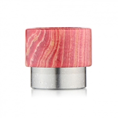 Replacement Stable Wood + SS Base 810 Drip Tip Mouthpiece for RTA RDA Vape Tank - Red