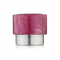 Replacement Stable Wood + SS Base 810 Drip Tip Mouthpiece for RTA RDA Vape Tank - Purple