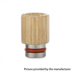 510 Drip Tip Wood + Stainless Steel Mouthpiece for RTA RDA Vape Atomizer - Light Wood
