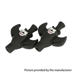 510 Drip Tip PVC Mouthpiece for RTA RDA Vape Atomizer - Black Bat