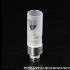 510 Drip Tip Glass + Stainless Steel Mouthpiece for RTA RDA Vape Tank - B