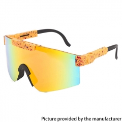 Outdoor Sports Polarized Cycling Sunglasses Anti-VU400 Running Mirror Mountain Sunglasses  - Champagne Orange