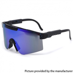 Outdoor Sports Polarized Cycling Sunglasses Anti-VU400 Running Mirror Mountain Sunglasses  - Black Blue