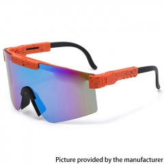 Outdoor Sports Polarized Cycling Sunglasses Anti-VU400 Running Mirror Mountain Sunglasses  - Tea Blue