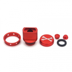 510 Drip Tip + Button Set for dotAIO Mod - Red