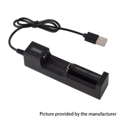USB Charger Single Slot for 18650 18490 14500 16340 10400 26650 Battery
