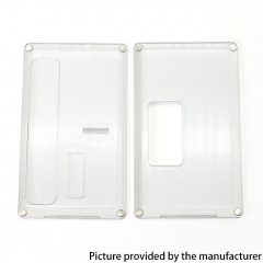 Authentic ETU Replacement Front + Back Square Cover Panel Plate for Billet Box Mod - Transparent