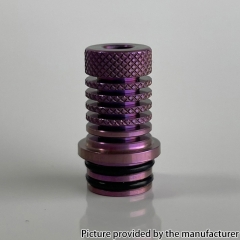 Monarchy Lazy Knurled Style 1:1 Titanium Alloy BB Billet Drip Tip - Purple