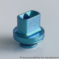 Titanium Ice Flower Style 510 Drip Tip For RDA RTA RDTA Vape Atomizer - Light Blue