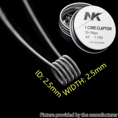 NK KA1 Clapton Prebulit Coil Wire 28+38GA 1.17ohm 8pcs