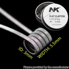 NK KA1 Flat Clapton Prebulit Coil Wire 0.3*0.8/36GA 0.42ohm 8pcs