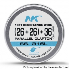 NK 316L Semi-Finished Restiance Wire (26+26)+36GA Heat Wire 10Feet