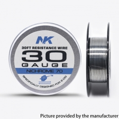 NK NI70 Round Silk 30GA Heat Wire 30Feet