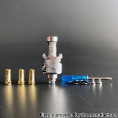 Monarchy Mobb MS Inverted Duck Style 1:1 RBA Bridge with 4 Air Pins for Billet BB Vandy Pulse AIO Boro Mod - Silver