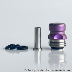 Mission Tips V2 Mini Nuke Style Titanium Drip Tip for Billet Boro AIO Box Mod - Purple