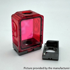 XO Style Boro Tank for SXK BB Billet AIO Box Mod Kit - Transparent Red