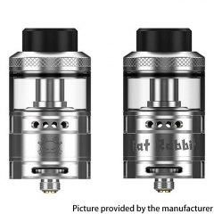 (Ships from Bonded Warehouse)Authentic Hellvape Fat Rabbit 28.4mm RTA 5ml - Silver