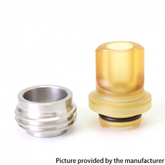 SXK Monarchy Thick Hybrid Style Smooth DL BB Drip Tip for Billet Boro AIO Box Mod - PEI