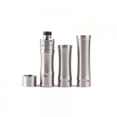 Authentic Adhoc Mini 18350/18500/18650 Mechanical Mod Set - Silver