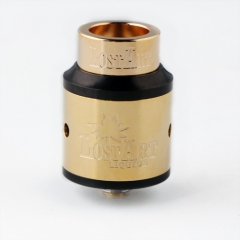 Lostart Goon Style 24mm Rebuildable Dripping Atomizer with Extra Wide Bore Drip Tip- Gold