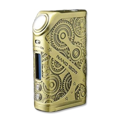 Authentic Teslacigs  Nano 120W VW TC APV Box Mod - Brass