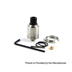Speed Revolution Style 18mm 316SS RDA Rebuildable Dripping Atomizer w/ Bottom Feeder Pin by SER - Silver