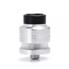 SJMY Split R Atty Style 316SS RDTA Rebuildable Dripping Tank Atomizer w/ Bottom Feeding Pin- Silver