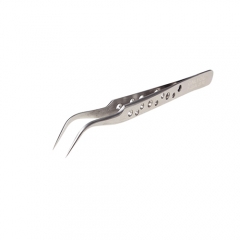 7-SA SR Stainless Steel Antiskid Angled Tweezers