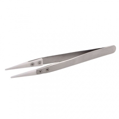 Right Angle Ceramic Tweezers - Silver