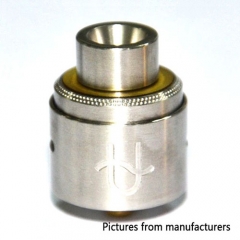 Serpent Style 22mm RDA Rebuildable Dripping Atomizer w/ Bottom Feeding Pin - Silver