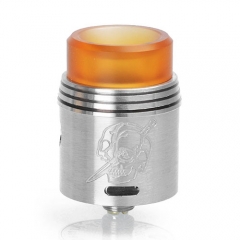 Rapture Style 24mm RDA Rebuildable Dripping Atomizer w/ Bottom Fedding Pin - Silver