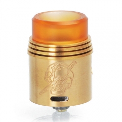 Rapture Style 24mm RDA Rebuildable Dripping Atomizer w/ Bottom Fedding Pin - Gold