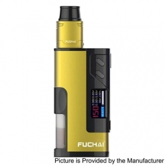 Authentic Sigelei Fuchai Squonk 213 150W TC VW Variable Wattage Mod Kit w/ 5ml Bottle - Yellow