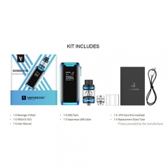 Authentic Vaporesso Revenger X 220W TC VW APV Box Mod + NRG Mini Tank Kit - Blue
