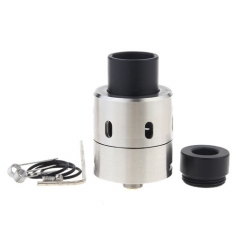 Velocity V4 Style 26mm RDA Rebuildable Dripping Atomizer w/ Bottom Feeding Pin - Silver