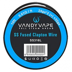 Authentic Vandy Vape 316L Stainless Steel 24*2/32 AWG Fused Clapton Heating Wires