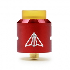 Aircraft Style 24mm RDA Rebuildable Dripping Atomizer w/ Bottom Feeding Pin - Red