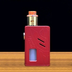 Authentic VBS Iron Surface 18650/20700 Squonk Box Mod 7ml w/ 24mm RDA Kit - Red